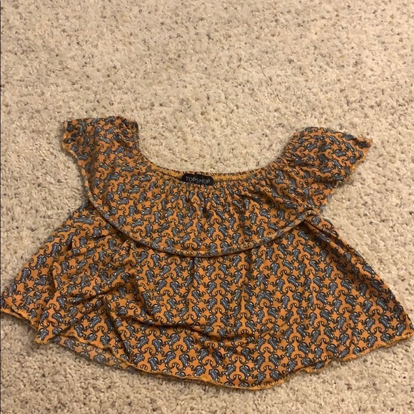 topshop | paisley pattern, off the shoulder top - Picture 7 of 13